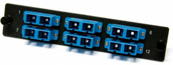 1Оптические компоненты СКС панель fo-fpm-w120h32-12lc-bl для fo-19bx с 12 lc адаптерами, 12 волокон, одномод os1/os2, 120x32 мм, адаптеры цвета синий (blue) | 47738 | hyperline выгодная цена