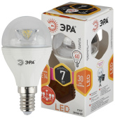 Лампы (источники света) лампа светодиодная led p45-7w-827-e14-clear (диод,шар,7вт,тепл, e14) | б0017241 | эра выгодная цена