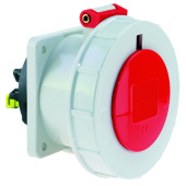 Разъемы промышленные розетка встраиваемая 16a 4р(3p+pe) 6h 400v ip67 75х75 qc 13739 i 13739-bals i bals выгодная цена