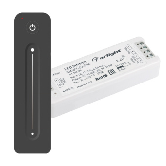 1Ленты светодиодные диммер smart-dim-set-line (12-24v, 1x8a, пду 2.4g) (arlight, ip20 пластик, 5 лет) | 034794 | arlight выгодная цена