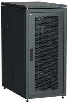 1Шкафы и стойки телекоммуникационные 19 шкаф сетевой 19" linea n 28u 600х1000 мм перфорированная передняя дверь черный | ln05-28u61-p | itk выгодная цена
