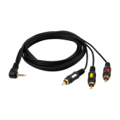 Шнуры ТВ,Аудио шнур стерео 3,5 мм 4c - 3 rca, длина 1,5 мeтра (gold) | 17-4412 | rexant выгодная цена