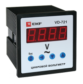 Измерительное оборудование вольтметр vm-d721 цифровой на панель 72х72 однофазный ekf proxima | vd-721| ekf выгодная цена