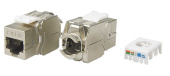 Розетки, адаптеры и модули Keystone kj8-8p8c-c6-180-tls-sh-f-wh вставка keystone jack rj-45(8p8c), категория 6, экранированная, тип 180 градусов, toolless, белая | 426188 | hyperline выгодная цена