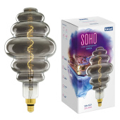 Лампы (источники света) лампа светодиодная led-sf40-5w/soho/e27/cw chrome/smoke gls77cr led soho. хромированная/дымчатая колба. спиральный филамент | ul-00005920 | uniel выгодная цена