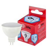 Лампы (источники света) лампа светодиодная led mr16-9w-840-gu5.3 r (диод, софит, 9вт, нейтр, gu5.3) | б0050199 | эра выгодная цена