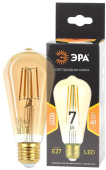 Лампы (источники света) лампа светодиодная f-led st64-7w-824-e27 gold (филамент, зол, 7вт, тепл, e27) (20/960) | б0047664 | эра выгодная цена