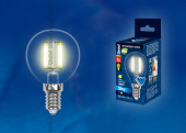 Лампы (источники света) лампа светодиодная led-g45-6w/ww/e14/cl pls02wh led. "шар", прозр. 3000к серия sky. | ul-00000197 | uniel выгодная цена