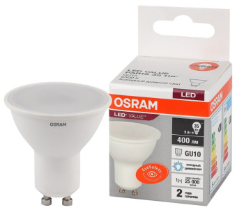 1Лампы (источники света) лампа светодиодная led value par16 5w/865 230v gu10 10x1 | 4058075581395 | osram выгодная цена