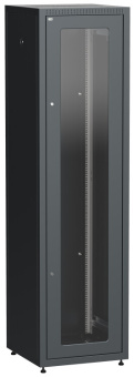 1Шкафы и стойки телекоммуникационные 19 шкаф linea e 47u 600х600мм двери 2шт стек. и метал. чер. | le05-47u66-gm | itk выгодная цена