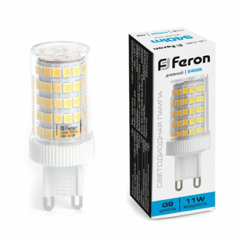 1Лампы (источники света) лампа светодиодная, (11w) 230v g9 6400k jcd, lb-435 | 38151 | feron выгодная цена