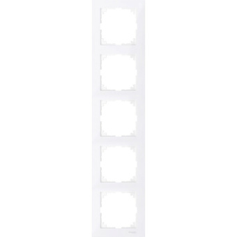 1Розетки, выключатели, звонки электрические m-pure 5-постовая рамка, бриллиантовый белый | mtn4050-3625 | schneider electric выгодная цена