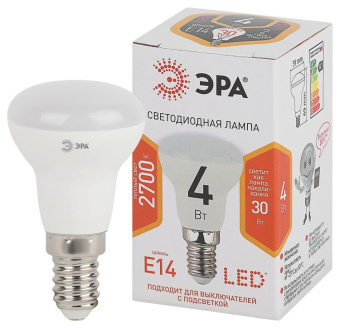 1Лампы (источники света) лампа светодиодная led r39-4w-827-e14 лампы светодиодные стандарт эра (диод, рефлектор, 4вт, тепл, e14) | б0017225 | эра выгодная цена