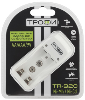 1Элементы питания и аккумуляторы устройство зарядное tr-920 компактное (6/24/768) |c0031275 | трофи выгодная цена