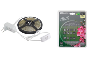1Ленты светодиодные комплект светодиодной ленты smd2835-60 led/м-12 в-4,8 вт/м-ip20-3000 к (5 м), 24 вт | sq0331-0220 | tdm выгодная цена