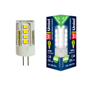 Лампы (источники света) лампа светодиодная led-jc-220/3w/4000k/g4/cl glz09tr led, прозр 4000к | ul-00006743 | uniel выгодная цена