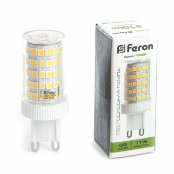 1Лампы (источники света) лампа светодиодная, (11w) 230v g9 4000k jcd, lb-435 | 38150 | feron выгодная цена