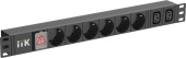 Шкафы и стойки телекоммуникационные 19 itk pdu 6 розеток нем. ст. + 2 с13 led 1u каб. 2м нем. ст. | ph12-6d2c131-p | itk выгодная цена
