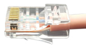 Разъемы RJ plez-8p8c-u-c6-100 разъем легкой оконцовки rj-45 (8p8c) под витую пару, категория 6, универсальный (100 шт.) | 403343 | hyperline выгодная цена