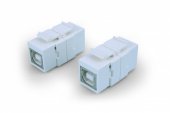 Розетки, адаптеры и модули Keystone kj1-usb-b2-wh вставка формата keystone jack с проходным адаптером usb 2.0 (type b), rohs, белая | 247148 | hyperline выгодная цена