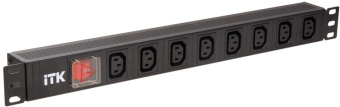 1Шкафы и стойки телекоммуникационные 19 блок розеток 19 pdu (8шт) iec320 c13 с led выкл.алюм.профиль 1u вход c14 без шнура | ph12-8c133 | itk выгодная цена