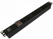 Шкафы и стойки телекоммуникационные 19 she19-6iec-s-iec блок розеток для 19" шкафов, горизонтальный, 6 розеток iec320 c13, выключатель с подсветкой, 482.6x44.4x44.4мм | 426784 | hyperline выгодная цена