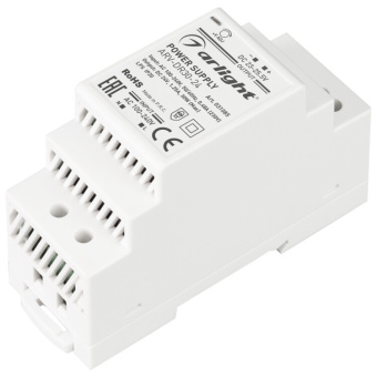 1Ленты светодиодные блок питания arv-dr30-24 (24v, 1.25a, 30w) (arlight, ip20 din-рейка) | 031085 | arlight выгодная цена