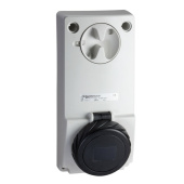 Разъемы промышленные панельная розетка unika б/защ 32a 3pne 480-500 ip65 | 82099 | schneider electric выгодная цена