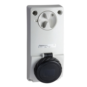 1Разъемы промышленные панельная розетка unika б/защ 32a 3pne 480-500 ip65 | 82099 | schneider electric выгодная цена