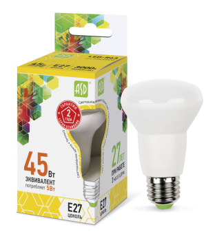 1Лампы (источники света) лампа светодиодная led-r63-standard 5вт 230в е27 3000к 450лм | 4690612001579 | asd выгодная цена