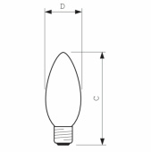 Лампы (источники света) лампа накаливания лон stan 40w e27 230v b35 fr 1ct/10x10 | 921492144218 | philips выгодная цена