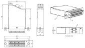 Оптические компоненты СКС fo-css-w120h32-9-2mtpm-24lc-bl волоконно-оптическая кассета mtp (папа), 120x32 мм, 24lc адаптера (цвет синий), 24 волокна| 48033 | hyperline выгодная цена