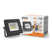 Прожекторы прожектор светодиодный gauss led 10w 670lm ip65 3000к черный | 613527110 | gauss выгодная цена