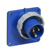 Разъемы промышленные вилка панельная с угловым фланцем 216bau6w, 16a, 2p+e, ip67, 6ч | 2cma166678r1000 | abb выгодная цена