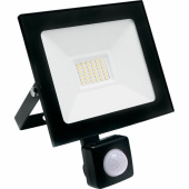 Прожекторы прожектор светодиодный sfl80-30 с встроенным датчиком 2835smd 30w 6400k ac220v/50hz ip65, черный в компактном корпусе | 29523 | saffit выгодная цена