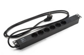 Шкафы и стойки телекоммуникационные 19 блок розеток she19-6sh-2.5euд. 19" шк., горизонт., 6 розеток schuko(16a), 250в, 482.6x44.4x44.4мм(дхшхв) | 397026 | hyperline выгодная цена