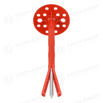 1Крепёж дюбель для теплоизоляции с мет. гвоздём (izm) 10х180 (500 шт) - накл. ( 21,54 кг) | 124881 | tech-krep выгодная цена
