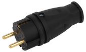Разъемы каучуковые вилка vx10-b-ip44 каучуковая c заземлением 16а ip44 прямая черная | б0055414 | эра выгодная цена