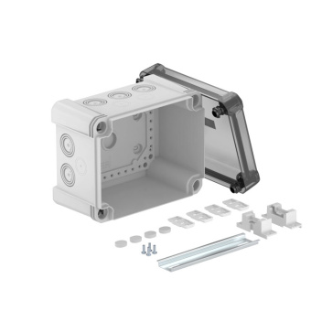 1Коробки распределительные распределительная коробка x10, ip 67, 191х151х126 мм, с прозрачной крышкой и din-рейкой | 2005096 | obo bettermann выгодная цена