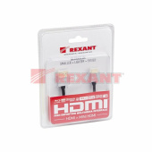 Шнуры ТВ,Аудио шнур mini hdmi - hdmi, длина 1,5 метра ultra slim (gold) (блистер) | 17-6713 | rexant выгодная цена