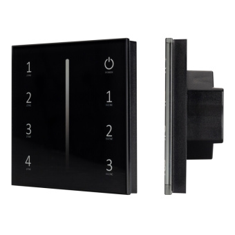 1Ленты светодиодные панель sens smart-p17-dim black (230v, 4 зоны, 2.4g) | 028129 | arlight выгодная цена