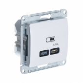 Розетки, выключатели, звонки электрические glossa белый usb розетка тип-с 65w высокоскор.заряд. qc pd | gsl000127 | se выгодная цена