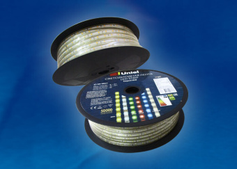 1Ленты светодиодные лента светодиодная 220в 50м белый свет uls-2835-60led/m-10mm-ip67-220v-8w/m-50m-w | ul-00000858 | uniel выгодная цена