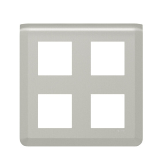 1Розетки, выключатели, звонки электрические рамка - mosaic - 2х2х2 модуля - алюминий | 079338l | legrand выгодная цена
