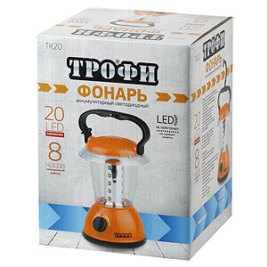 1Фонари фонарь кемпинговый 20xled аккумулятор 4v2ah 220в tk20 | б0002591 | трофи выгодная цена
