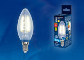 Лампы (источники света) лампа светодиодная led-c35-6w/ww/e14/fr pls02wh led. "свеча", мат.. серия sky. 3000к . | ul-00000305 | uniel выгодная цена