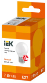 Лампы (источники света) лампа светодиодная led 7вт е27 220в 3000к g45 шар | lle-g45-7-230-30-e27 | iek выгодная цена
