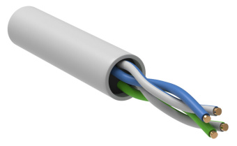 1Кабель витая пара (UTP, FTP) витая пара u/utp кат.5e 2x2х24awg lszh белый (500м) | lc1-c5e02-128 | itk выгодная цена