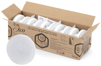 1Лампы (источники света) лампа светодиодная red line eco led gx-10w-840-gx53 (10-pack) gx53 10вт таблетка нейтральный белый свет | б0036550 | эра выгодная цена