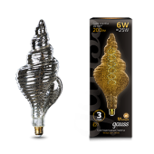 Лампы (источники света) лампа светодиодная led vintage filament flexible tl120 6w e27 120*330mm gray 200lm 2400k 1/10 | 166802008 | gauss выгодная цена